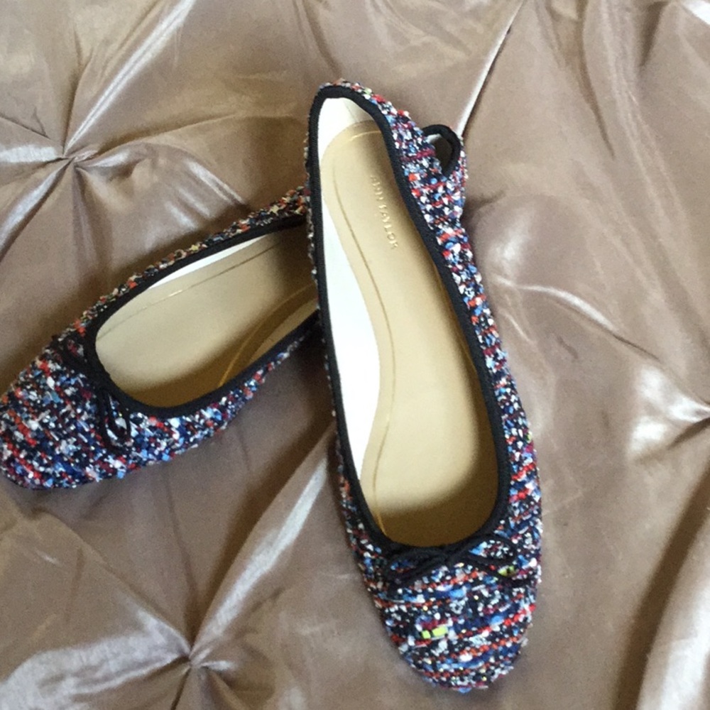 Ann Taylor tweed flats brand new